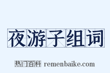 夜游子组词是什么意思的图片